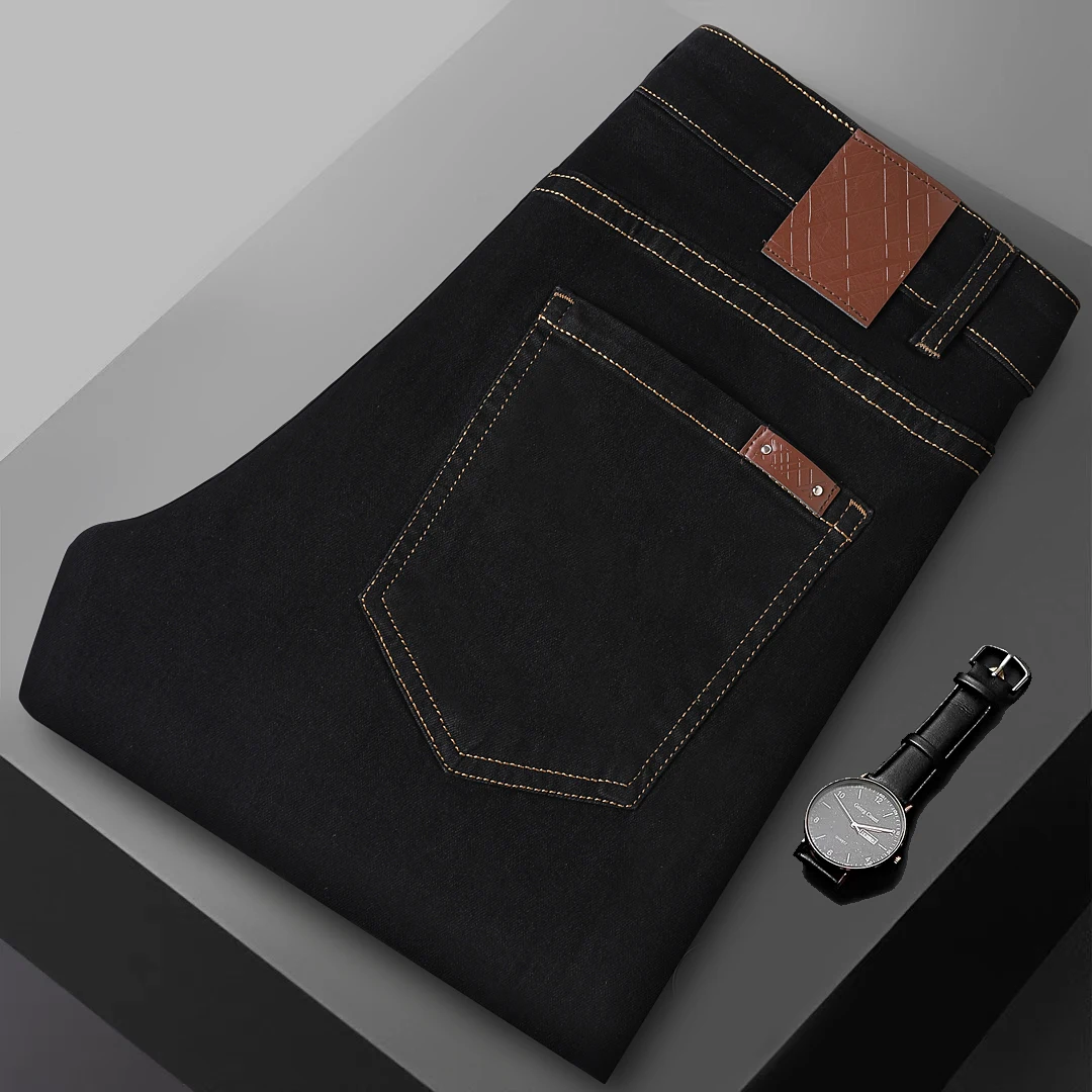 Brand Clothing Black Men's Jeans Cotton Business Classic Slim Straight Solid Color Denim Pants Work Fashion Casual Trousers Male
Brand Clothing Black Men's Jeans Cotton Business Classic Slim Straight Solid Color Denim Pants Work Fashion Casual Trousers Male