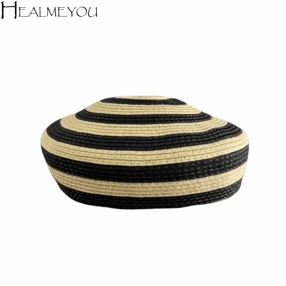 Brim Hat Striped Pattern Straw Top Hat Color Block Wide Brim Dome Cap Elegant Style Breathable Weave Sun Hat Outdoor Sunshade
Brim Hat Striped Pattern Straw Top Hat Color Block Wide Brim Dome Cap Elegant Style Breathable Weave Sun Hat Outdoor Sunshade
