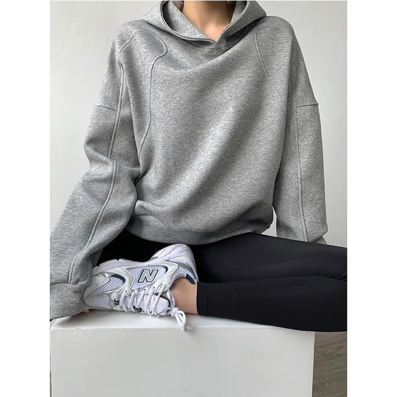 Women's Sweatshirts Long Sleeve Solid Casual Female Hoodies Woman Streetwear Coat for Girl Pullover Autumn Winter 2023
Women's Sweatshirts Long Sleeve Solid Casual Female Hoodies Woman Streetwear Coat for Girl Pullover Autumn Winter 2023