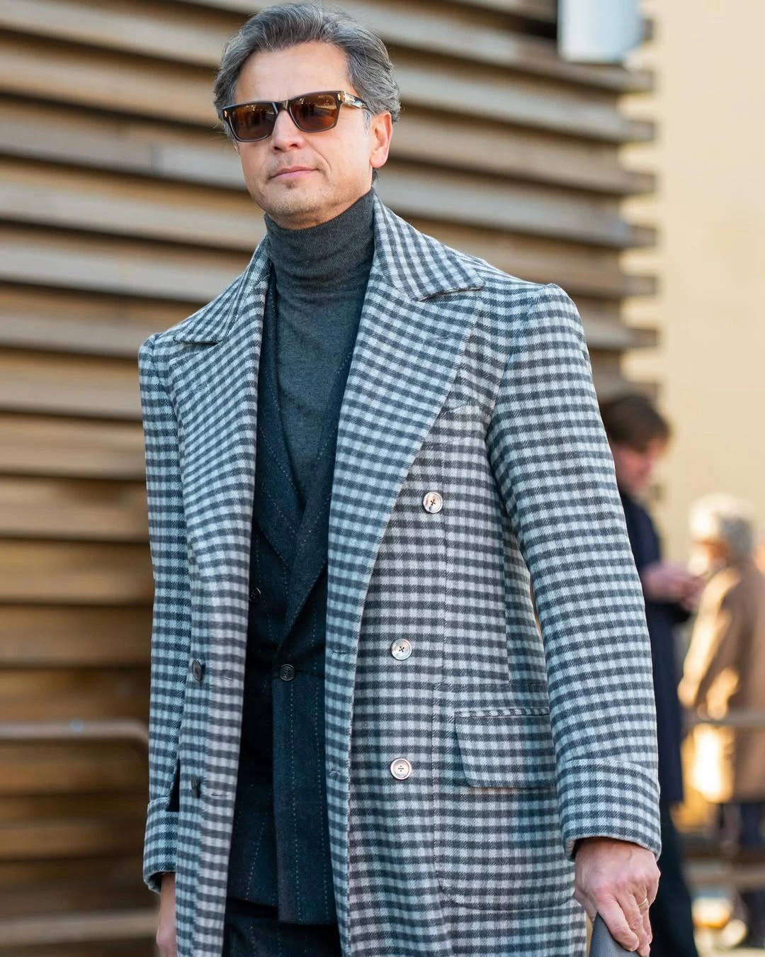 Checkered Fabric Personalized Fit Tweed Long Coats Wool Peak Lapel Coat Double Breasted 1 Piece Modern OverCoat Tailored
Checkered Fabric Personalized Fit Tweed Long Coats Wool Peak Lapel Coat Double Breasted 1 Piece Modern OverCoat Tailored