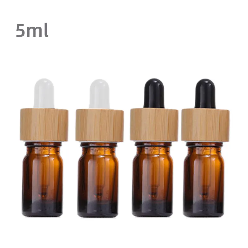 Wholesale 50pcs 5ml Clear Amber Dropper Bottlewith Bamboo Lid Caps Cosmetic Glass Essential Oil Packaging Container Reusable
Wholesale 50pcs 5ml Clear Amber Dropper Bottlewith Bamboo Lid Caps Cosmetic Glass Essential Oil Packaging Container Reusable