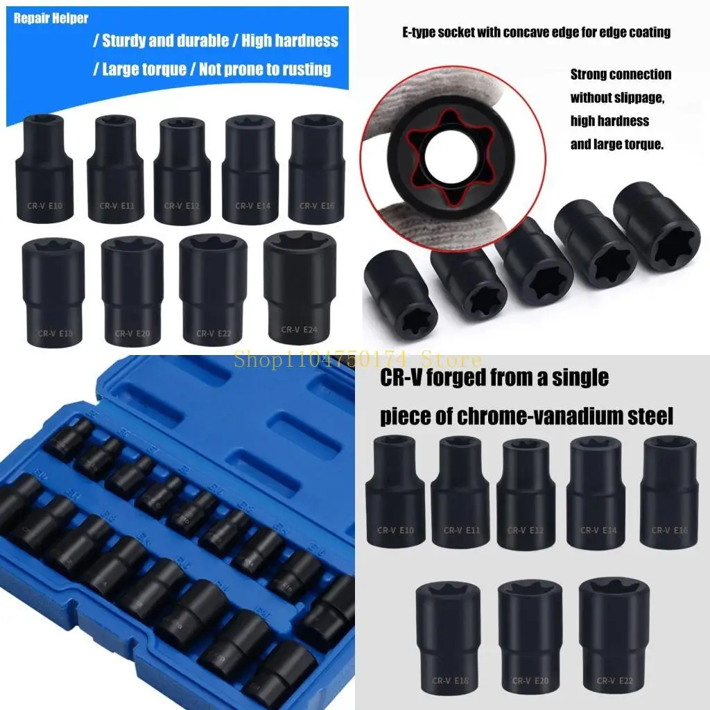 17pc High Strength Impact Socket Set to E24 Suitable for Automotive And General Repairs DIY Enthusiasts & Technicians top sale
17pc High Strength Impact Socket Set to E24 Suitable for Automotive And General Repairs DIY Enthusiasts & Technicians top sale