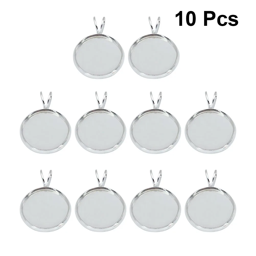 10 PCS Pendant Tray DIY Jewelry Making Baffle Trays Bezel Copper Plating Round Silver
10 PCS Pendant Tray DIY Jewelry Making Baffle Trays Bezel Copper Plating Round Silver