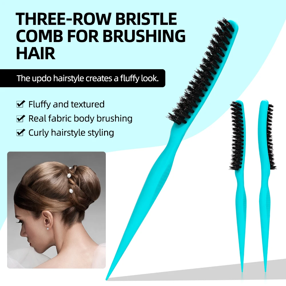 Natural Boar Bristle Hair Brush Handle for Volumizing Backcombing, Smoothing Frizz & Styling, Detangling
Natural Boar Bristle Hair Brush Handle for Volumizing Backcombing, Smoothing Frizz & Styling, Detangling
