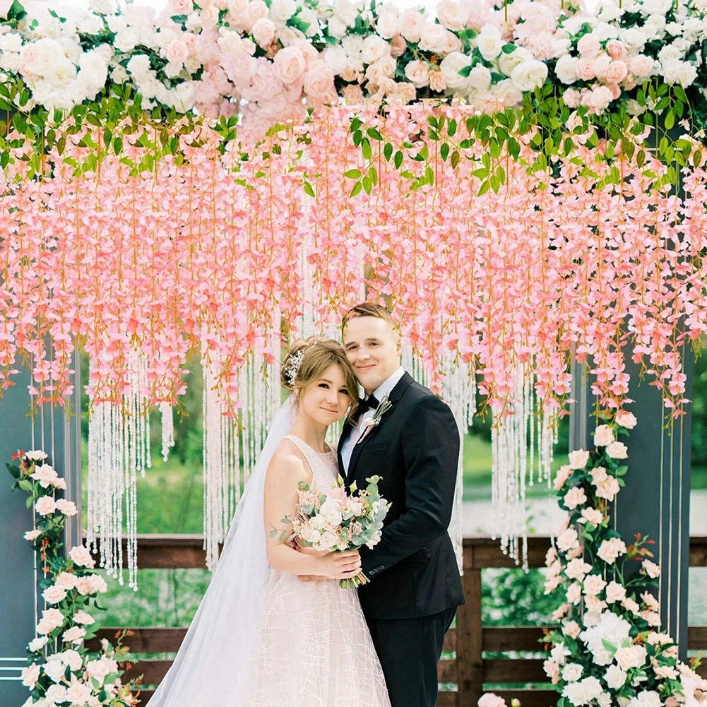 12pcs Artificial Wisteria Vine Hanging Flowers, Fake Purple Wisteria Garland for Wedding Decor, Party, Home, Outdoor Wall Decor
12pcs Artificial Wisteria Vine Hanging Flowers, Fake Purple Wisteria Garland for Wedding Decor, Party, Home, Outdoor Wall Decor