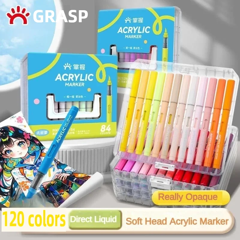 120/1 Colors Direct-liquid Acrylic Brush Markers Pen Waterproof Pens for Glass Rock Stone Art School Office Supplies Stationery
120/1 Colors Direct-liquid Acrylic Brush Markers Pen Waterproof Pens for Glass Rock Stone Art School Office Supplies Stationery