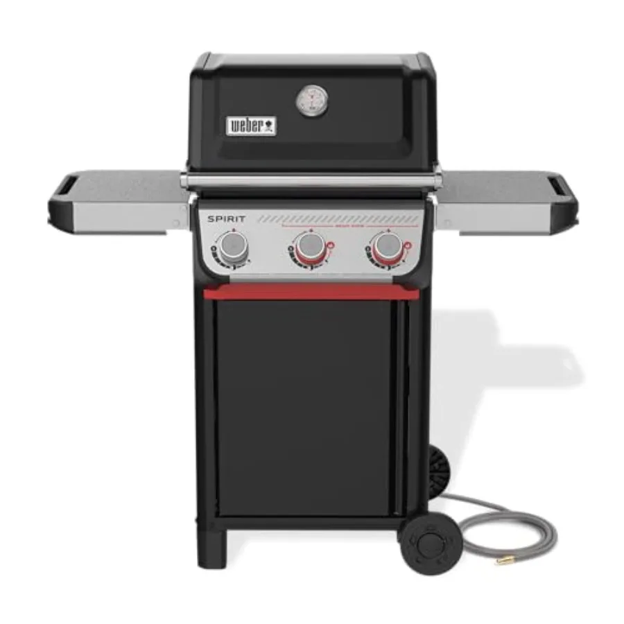 Outdoor cooking and BBQ natural gas grill with porcelain-enameled cast-iron grates, black, 3 boost burners and sear zone
Outdoor cooking and BBQ natural gas grill with porcelain-enameled cast-iron grates, black, 3 boost burners and sear zone