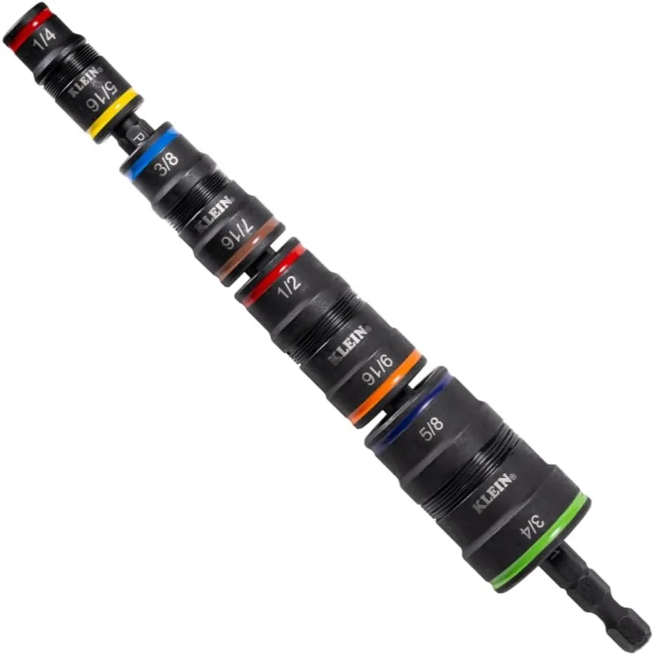 9-in-1 Impact Socket Set with Flip Sockets, 1/4 to 3/4-Inch Nut Driver Sizes, 6.5-Inch Shaft
9-in-1 Impact Socket Set with Flip Sockets, 1/4 to 3/4-Inch Nut Driver Sizes, 6.5-Inch Shaft