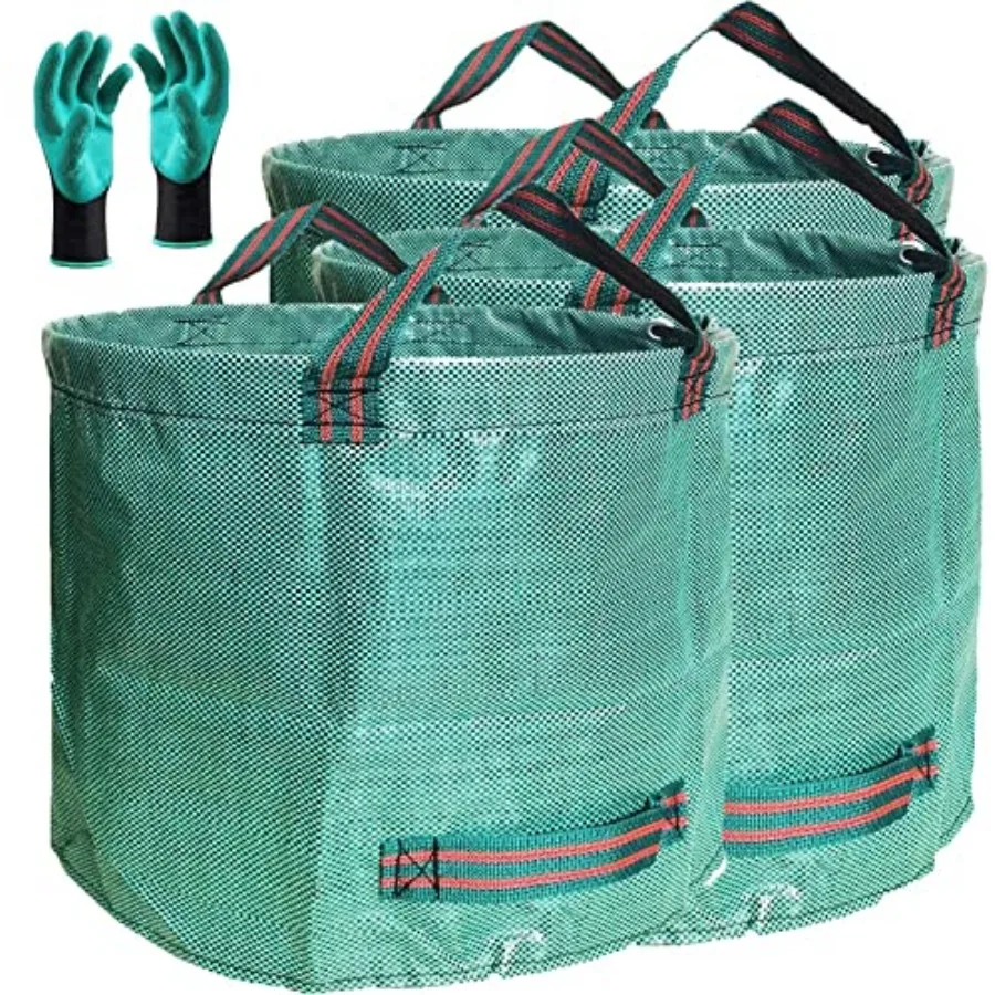 Professional 3-Pack 137 Gallon Extra Large Lawn Garden Bags D34, H34 in Reusable Yard Waste Bags with Gardening Gloves for Big
Professional 3-Pack 137 Gallon Extra Large Lawn Garden Bags D34, H34 in Reusable Yard Waste Bags with Gardening Gloves for Big