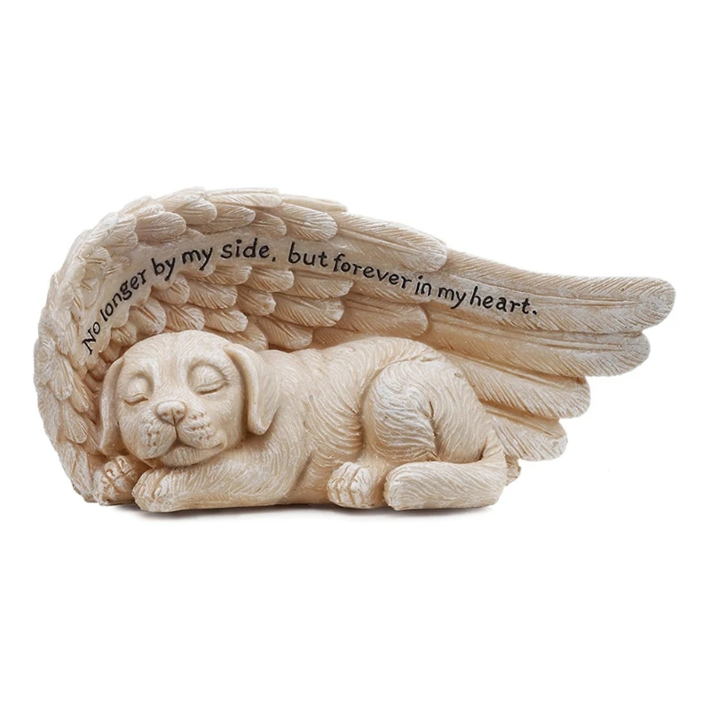 Small Sleeping Dog in Angel's Wing Garden Statue with Inscription Sympathy Dog
Small Sleeping Dog in Angel's Wing Garden Statue with Inscription Sympathy Dog