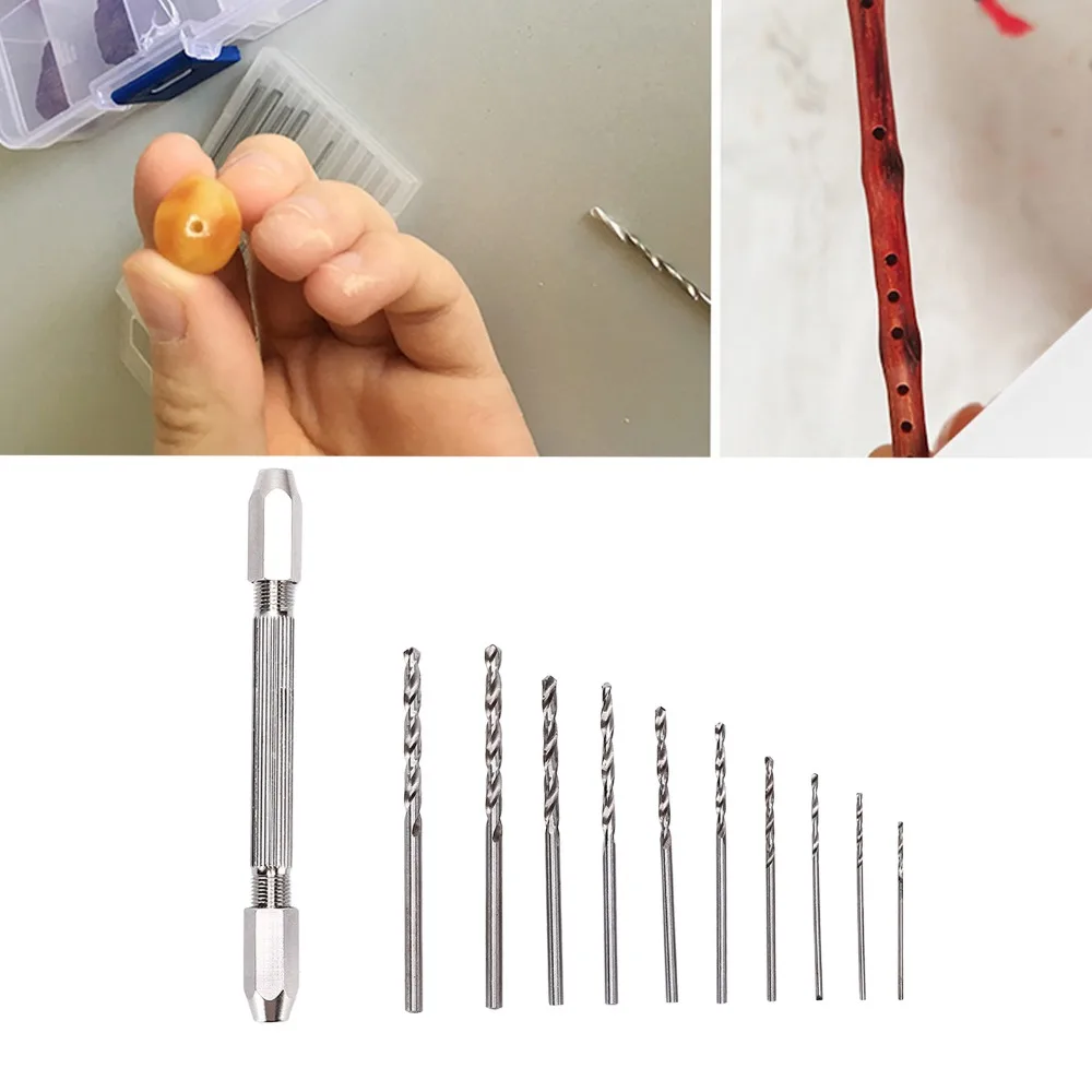 10pcs Rust Proof Double Hand Drill 2 Collet Design 3 Jaw Collet Hand Drill Set Twist Bit Ergonomic Handle Precision Drill
10pcs Rust Proof Double Hand Drill 2 Collet Design 3 Jaw Collet Hand Drill Set Twist Bit Ergonomic Handle Precision Drill