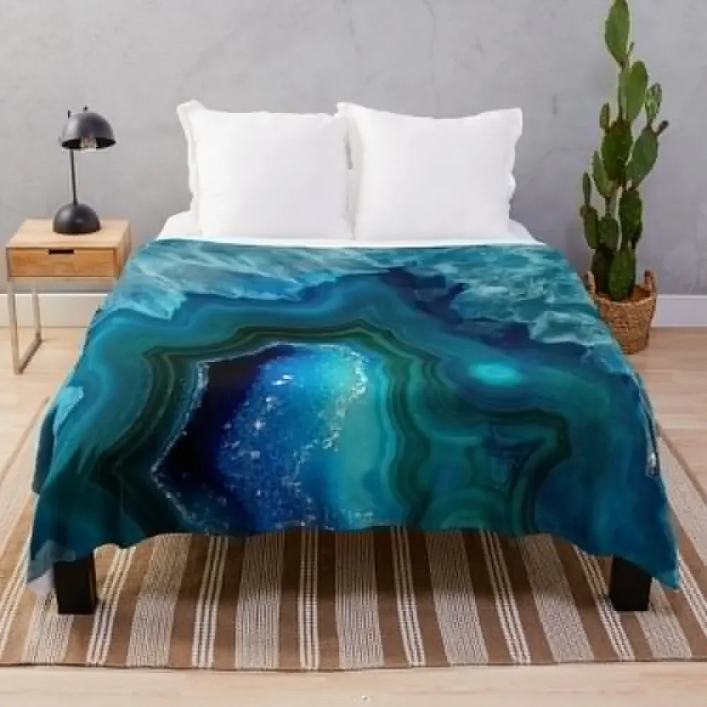 Teal Blue Agate Throw Blanket Vintage Decorative Throw Winter beds Personalized Gift Blankets
Teal Blue Agate Throw Blanket Vintage Decorative Throw Winter beds Personalized Gift Blankets
