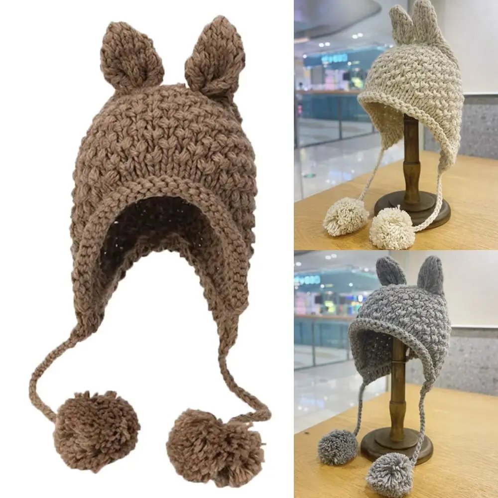 Rabbit Ears Ear Protection Hat Cute Hanging Ball Thicken Warm Women's Hats Soft Warm Ear Hats Women
Rabbit Ears Ear Protection Hat Cute Hanging Ball Thicken Warm Women's Hats Soft Warm Ear Hats Women
