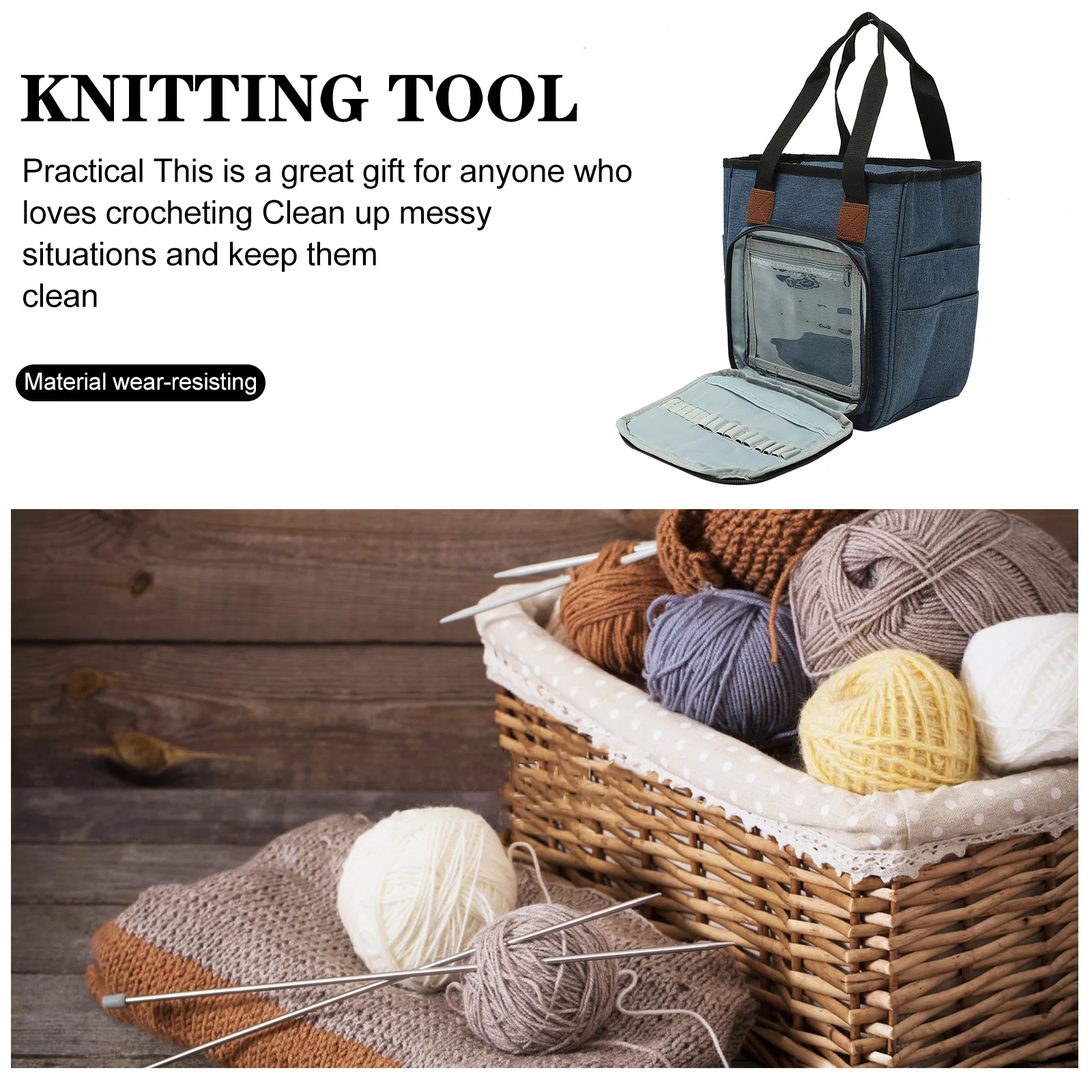 Yarn Storage Organizer Bag Large Capacity Portable Knitting Tote For Crochet Hooks Wool Thread Weaving Tools Yarn Holder
Yarn Storage Organizer Bag Large Capacity Portable Knitting Tote For Crochet Hooks Wool Thread Weaving Tools Yarn Holder