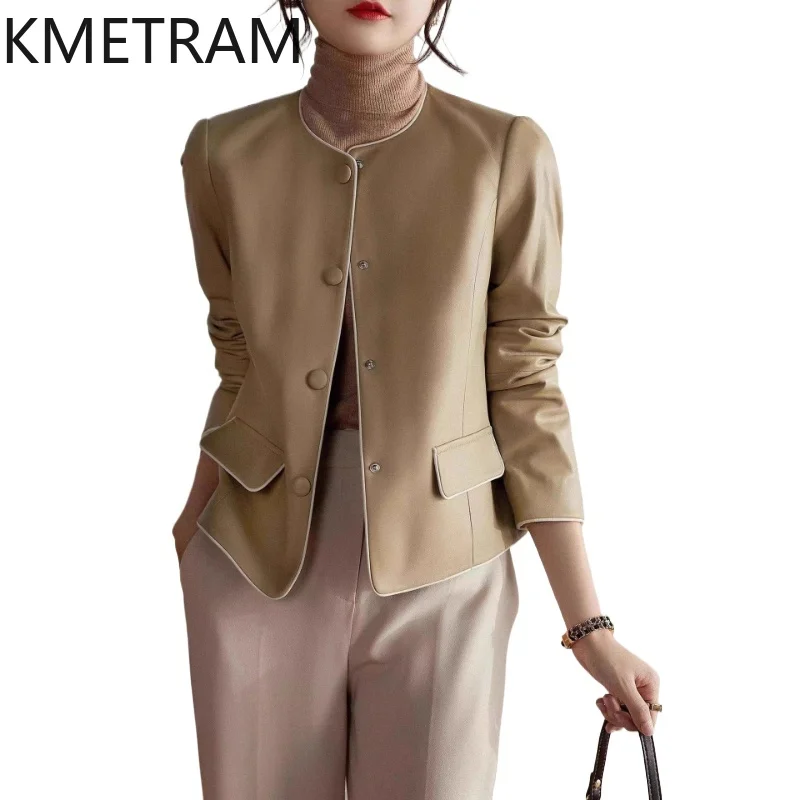 KMETRAM Real Sheepskin Leather Jacket Woman O-Neck Casual Short Coats Premium Genuine Leather Jackets Women Clothes 2026 casaco
KMETRAM Real Sheepskin Leather Jacket Woman O-Neck Casual Short Coats Premium Genuine Leather Jackets Women Clothes 2026 casaco