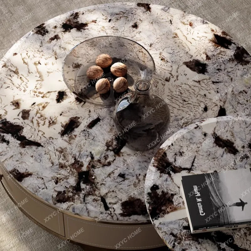A Luxury stone coffee table Light luxury household high-end natural marble coffee table
A Luxury stone coffee table Light luxury household high-end natural marble coffee table