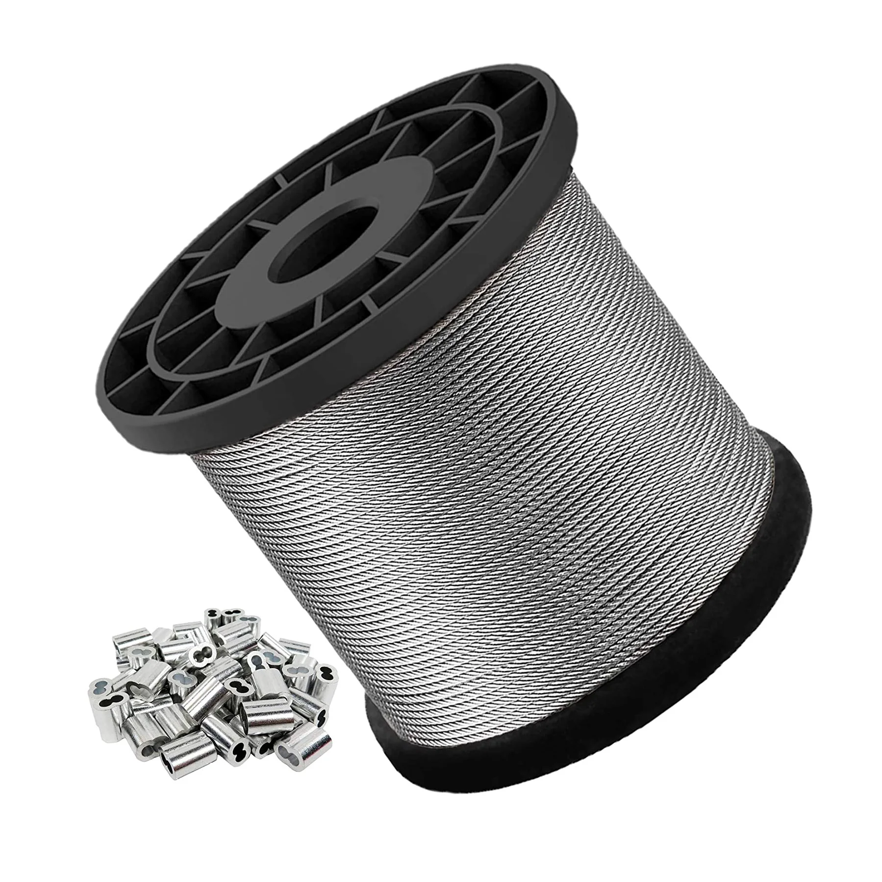 1/16 Wire Rope 304 Stainless Steel Cable Cable 7x7 300 Lb Breaking Strength
1/16 Wire Rope 304 Stainless Steel Cable Cable 7x7 300 Lb Breaking Strength