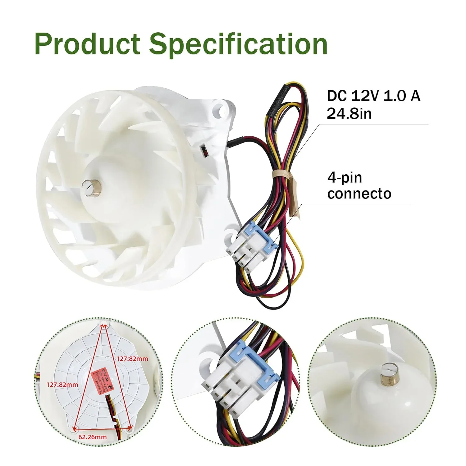 EAU64824806 EAU63503706 BLDC Refrigerator Evaporator Fan Motor 12V 1A DC Fridge Fan Motor Part Z40E12MS1A0-57K06 RMT62629
EAU64824806 EAU63503706 BLDC Refrigerator Evaporator Fan Motor 12V 1A DC Fridge Fan Motor Part Z40E12MS1A0-57K06 RMT62629