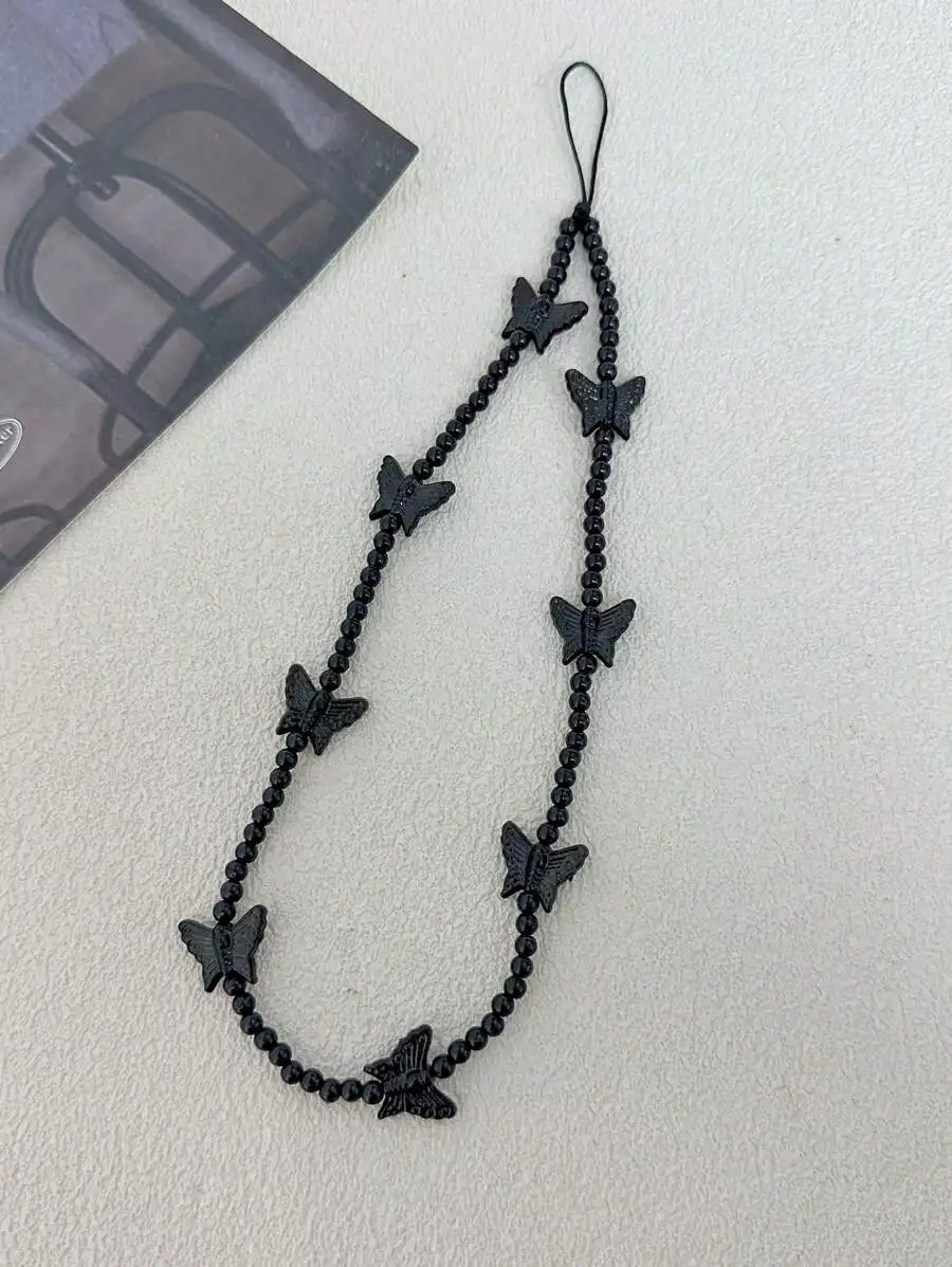 Black Butterfly Beaded Phone Lanyard Charm For Adults
Black Butterfly Beaded Phone Lanyard Charm For Adults