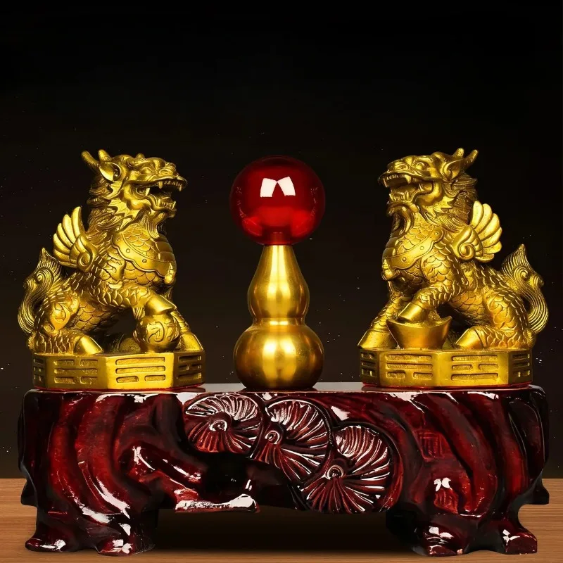 Zhaocai Decoration Home Furnishings Prosperous Mansion Brass Pixiu Decoration Home Living Room Home Entrance Office Craft
Zhaocai Decoration Home Furnishings Prosperous Mansion Brass Pixiu Decoration Home Living Room Home Entrance Office Craft