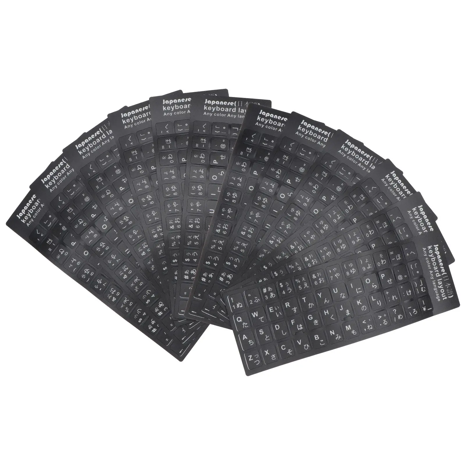 10 Pcs Japanese Keyboard Stickers Multi-language Pegatinas Laptop Black Background Pvc Affordable
10 Pcs Japanese Keyboard Stickers Multi-language Pegatinas Laptop Black Background Pvc Affordable