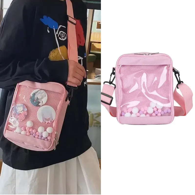 Women Cute PVC Kawaii Small Transparent Mini Crossbody Bags Clear Pink Ita Bag Black White Women's Shoulder Purse Handbag
Women Cute PVC Kawaii Small Transparent Mini Crossbody Bags Clear Pink Ita Bag Black White Women's Shoulder Purse Handbag