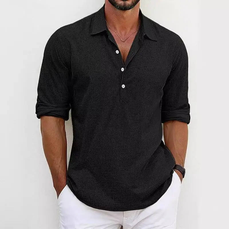 Cotton Half Sleeve Mens Shirt Summer Collar Youth Sweat Absorbent Thickened Long Sleeve Business Casual Pure Color for Men
Cotton Half Sleeve Mens Shirt Summer Collar Youth Sweat Absorbent Thickened Long Sleeve Business Casual Pure Color for Men