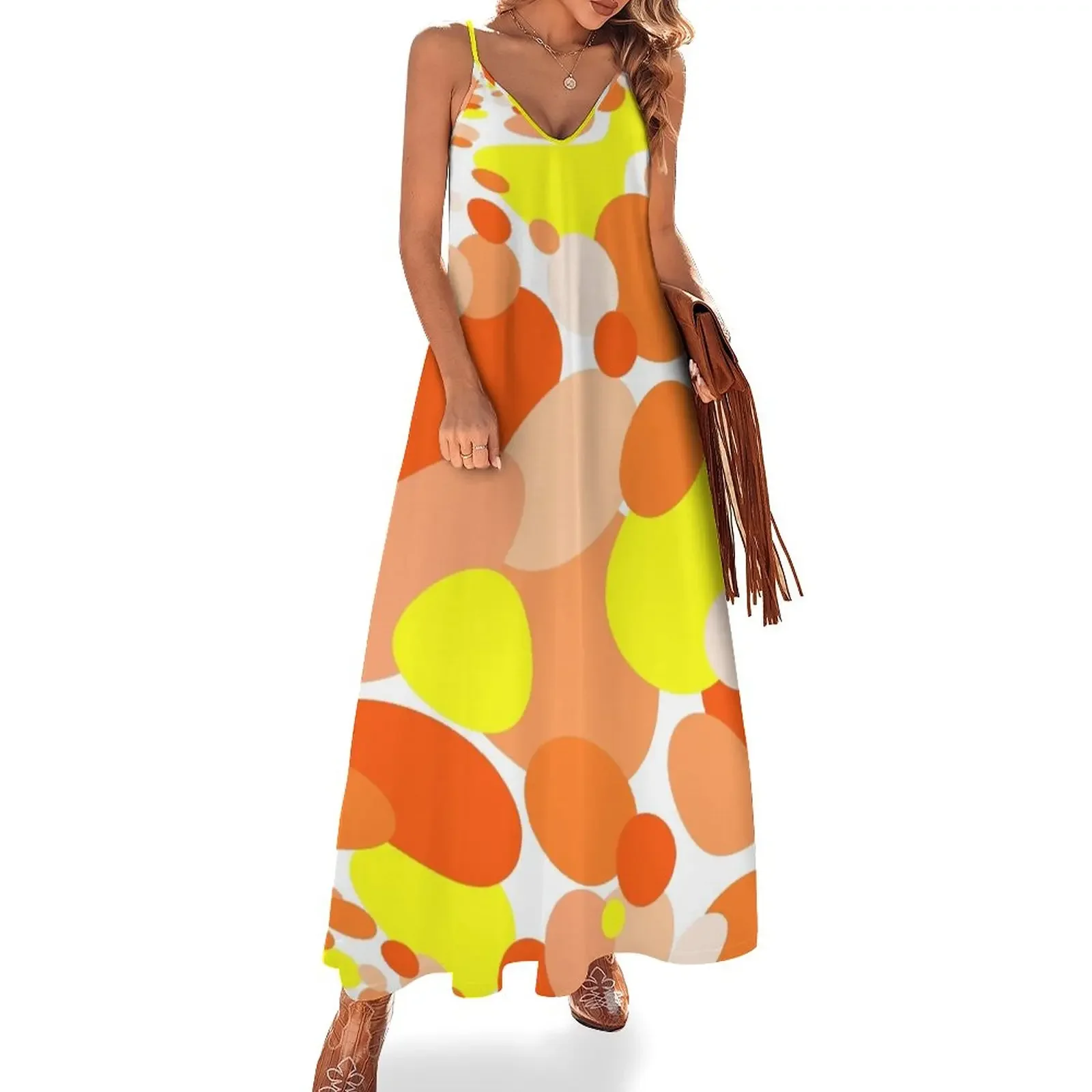 60's Retro Groovy Dots in Orange and Yellow - Abstract Sleeveless Dress dresses for woman woman dress
60's Retro Groovy Dots in Orange and Yellow - Abstract Sleeveless Dress dresses for woman woman dress