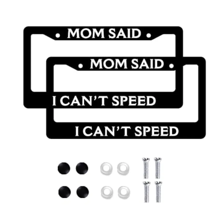 Mom Said I Can't Speed Aluminum License Plate Frame 6x12 Inch - Humorous Black and White Car Tag Frame with Screws, License Fra
Mom Said I Can't Speed Aluminum License Plate Frame 6x12 Inch - Humorous Black and White Car Tag Frame with Screws, License Fra