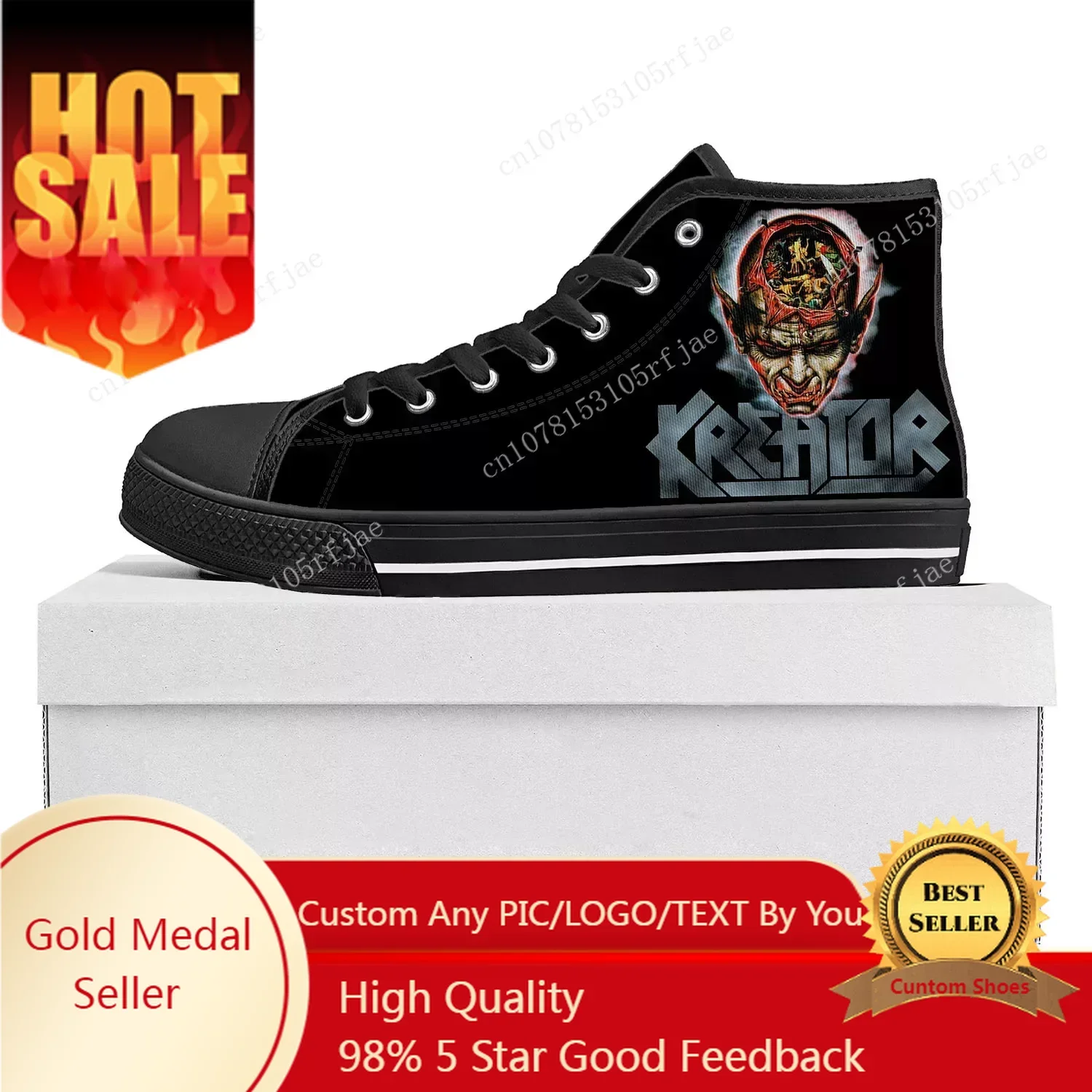 Kreator Band High Top High Quality Sneakers Mens Womens Teenager Gods of Violence Sneaker Couple Shoes Custom Made Shoe Black
Kreator Band High Top High Quality Sneakers Mens Womens Teenager Gods of Violence Sneaker Couple Shoes Custom Made Shoe Black
