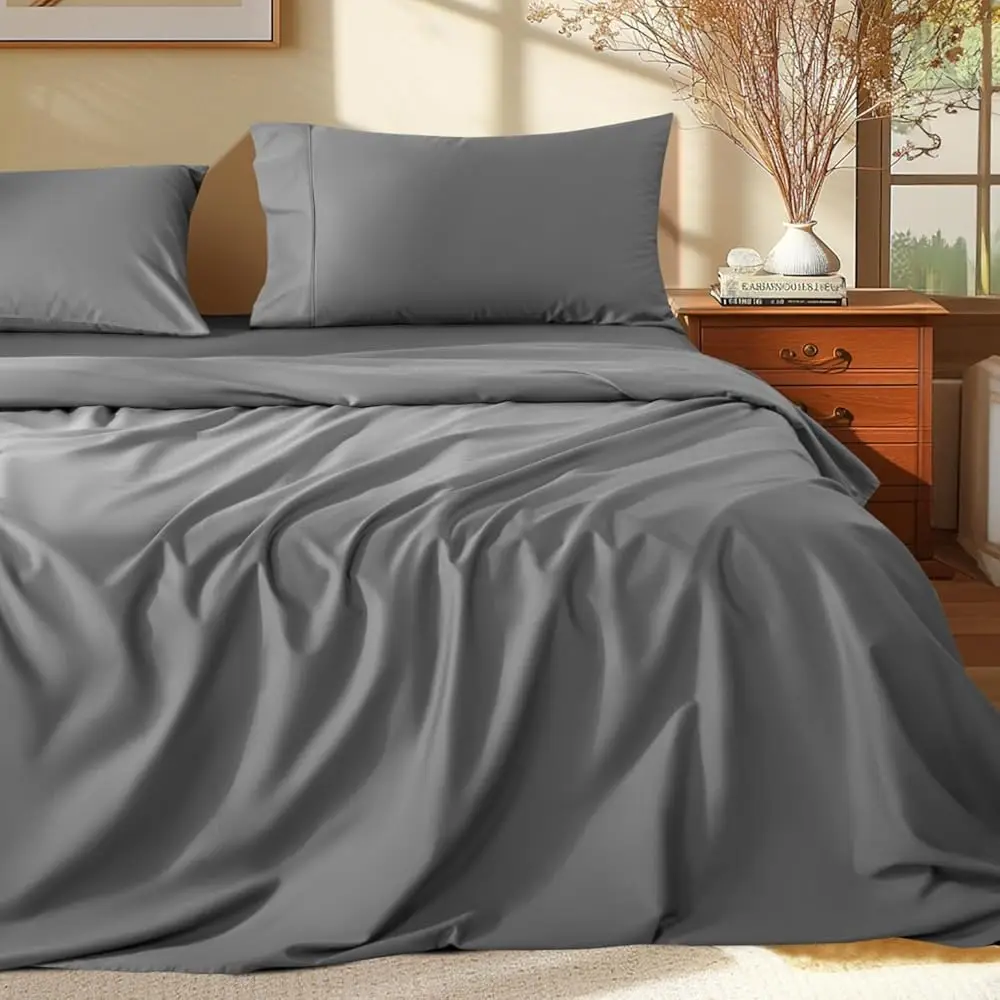 Набор простыней Queen Size из 100% египетского хлопка — 1000 нитей, роскошные хлопковые простыни, дышащие и охлаждающие постельные принадлежности и подушка
Набор простыней Queen Size из 100% египетского хлопка — 1000 нитей, роскошные хлопковые простыни, дышащие и охлаждающие постельные принадлежности и подушка