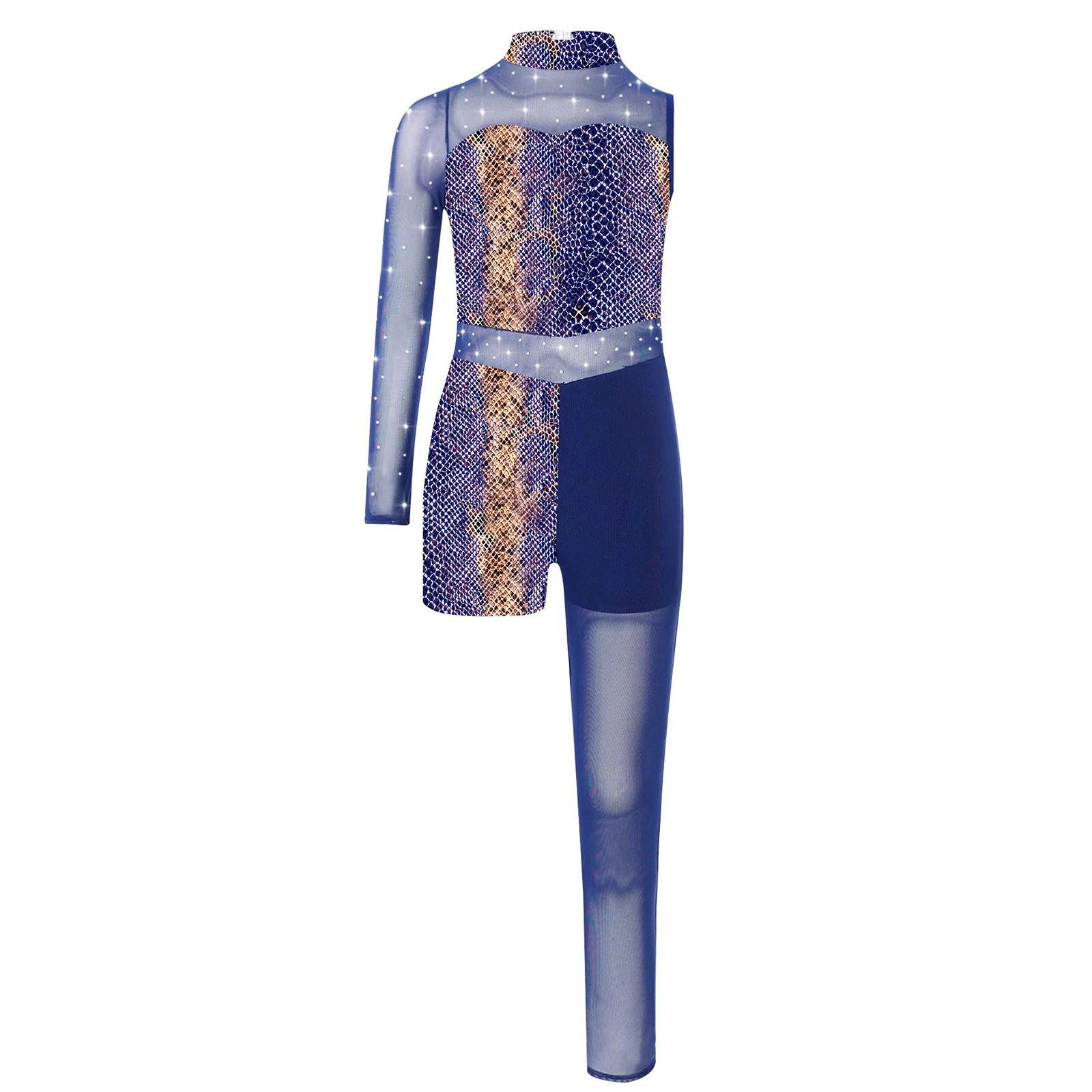 Kids Girls Radiant Star Print Gymnastics Jumpsuit Sheer Mesh Panels Asymmetrical Rhinestone Leotard for Modern Dance Performance
Kids Girls Radiant Star Print Gymnastics Jumpsuit Sheer Mesh Panels Asymmetrical Rhinestone Leotard for Modern Dance Performance