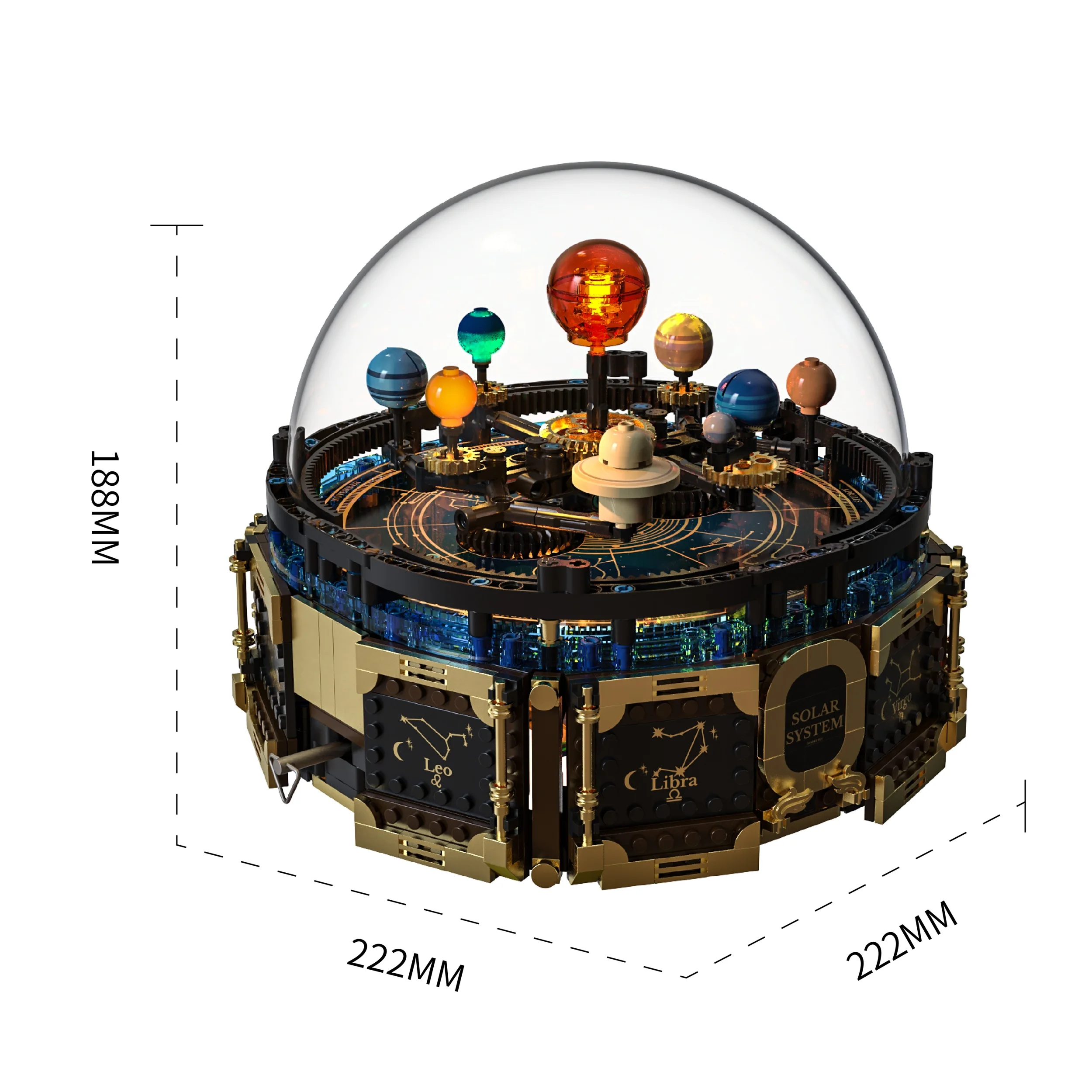989PCS Solar System Radiant Rotating Music Box Building Blocks Set, Desktop Ornament, Educational Toy, Kids Birthday Toy Gift
989PCS Solar System Radiant Rotating Music Box Building Blocks Set, Desktop Ornament, Educational Toy, Kids Birthday Toy Gift