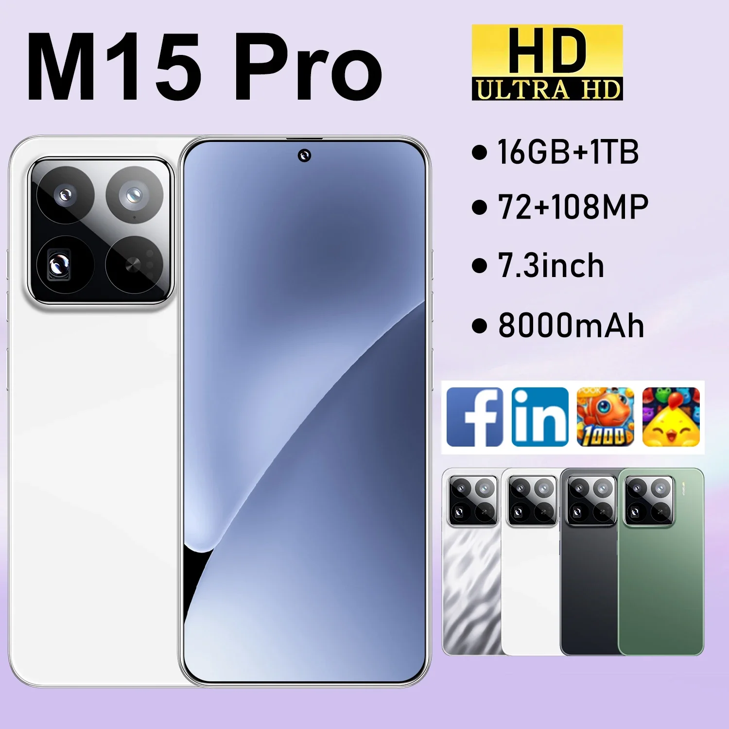 NEW M15 Pro HOT 2025 original intelligent 5G dual card dual standby Android 14 system global version 8000mAh battery 22GB 2TB
NEW M15 Pro HOT 2025 original intelligent 5G dual card dual standby Android 14 system global version 8000mAh battery 22GB 2TB