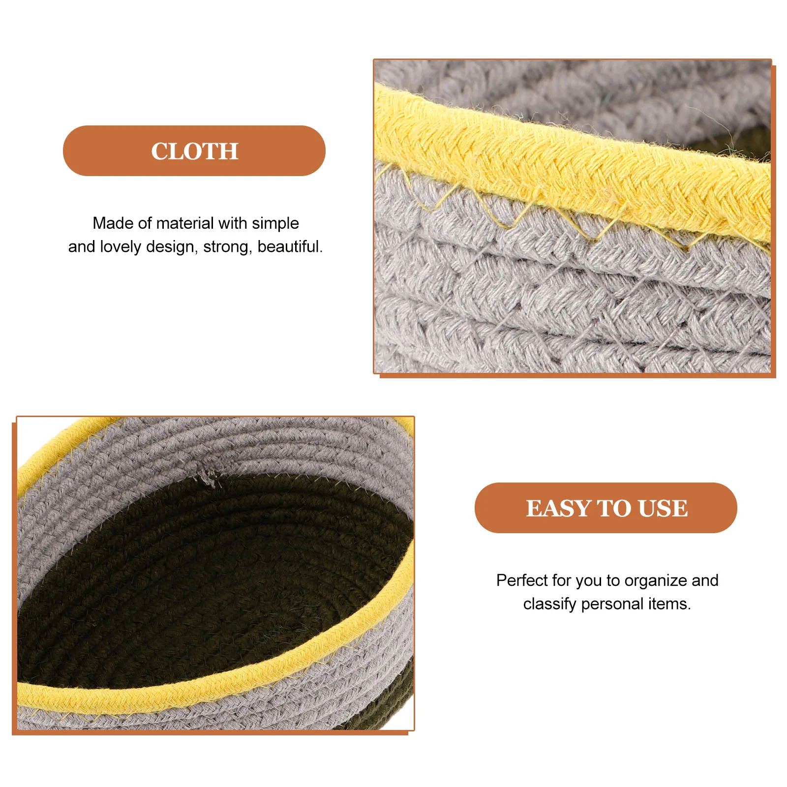 Woven Storage Basket Home ganizer Desktop Baskets Cotton Rope Holder Simple Design Strong Durable Rustic Elegant Neat Tidy
Woven Storage Basket Home ganizer Desktop Baskets Cotton Rope Holder Simple Design Strong Durable Rustic Elegant Neat Tidy
