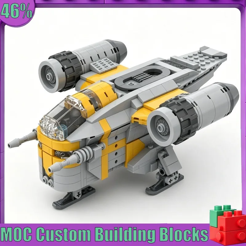 671 PCS MOC Sci Fi Razor Crest Midi Scale Starship Model Custom Puzzle Technical DIY Assembly Educational Toy Collection Gifts
671 PCS MOC Sci Fi Razor Crest Midi Scale Starship Model Custom Puzzle Technical DIY Assembly Educational Toy Collection Gifts