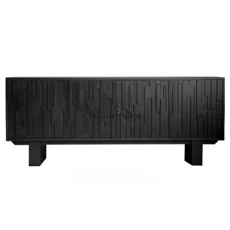Personalized and creative dining side tea cabinet entry door black oak porch storage cabinet
Personalized and creative dining side tea cabinet entry door black oak porch storage cabinet