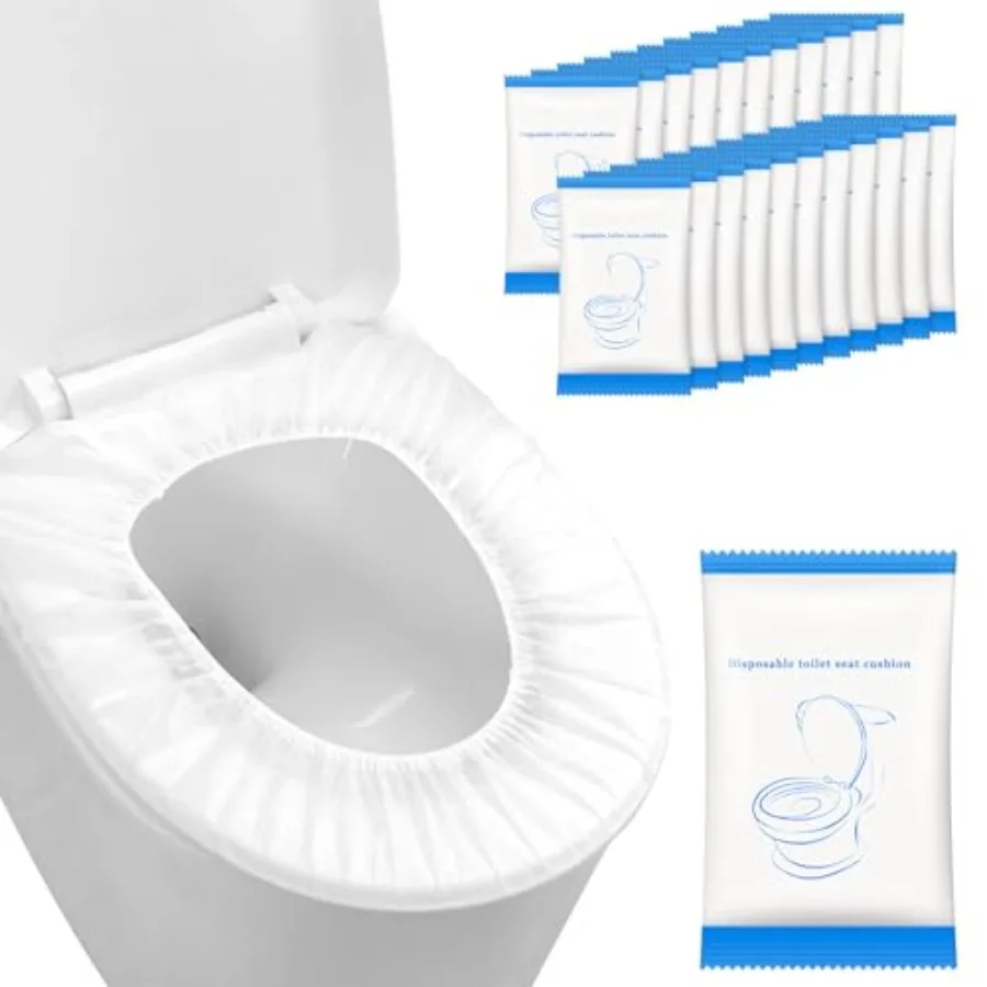 20 Pack Disposable Toilet Seat Covers for Travel Public Toilet Hospital, Portable Waterproof Individual Package
20 Pack Disposable Toilet Seat Covers for Travel Public Toilet Hospital, Portable Waterproof Individual Package