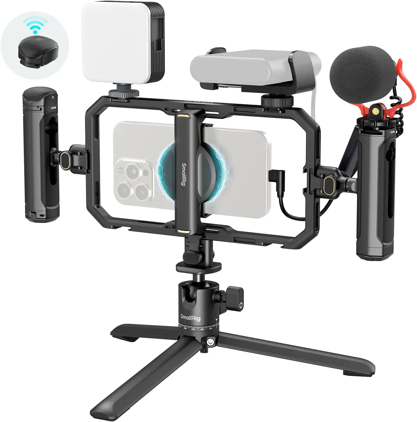 All-in-One Universal Quick Release Phone Video Rig Kit Pro, for Vlogging & Live Streaming - 4704
All-in-One Universal Quick Release Phone Video Rig Kit Pro, for Vlogging & Live Streaming - 4704