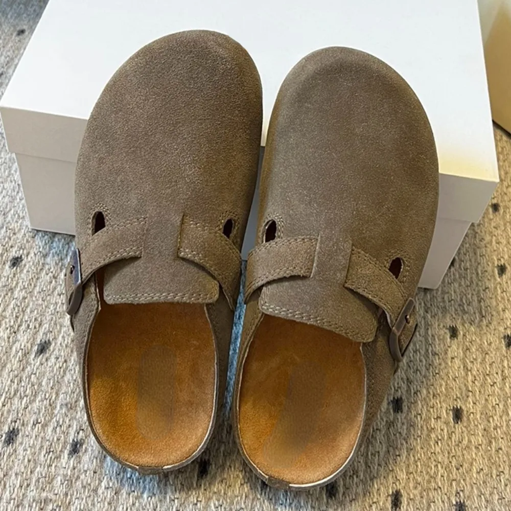 NIGO Grey Round Toe Suede Flat Shoes Concise Fashion Versatile Casual Buckle Sandals Women's Four Seasons Slippers #NGSH1158
NIGO Grey Round Toe Suede Flat Shoes Concise Fashion Versatile Casual Buckle Sandals Women's Four Seasons Slippers #NGSH1158