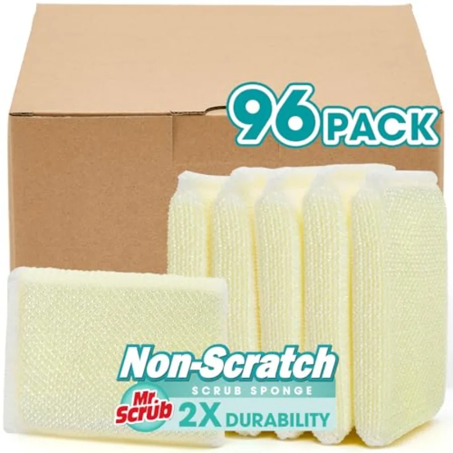 Sponges Kitchen Scrub Dish Sponge Scouring Pad 96 Pads Cleaning Brush Dishwasher Soap Supplies Dishwashing Dinnerware Towels Si
Sponges Kitchen Scrub Dish Sponge Scouring Pad 96 Pads Cleaning Brush Dishwasher Soap Supplies Dishwashing Dinnerware Towels Si