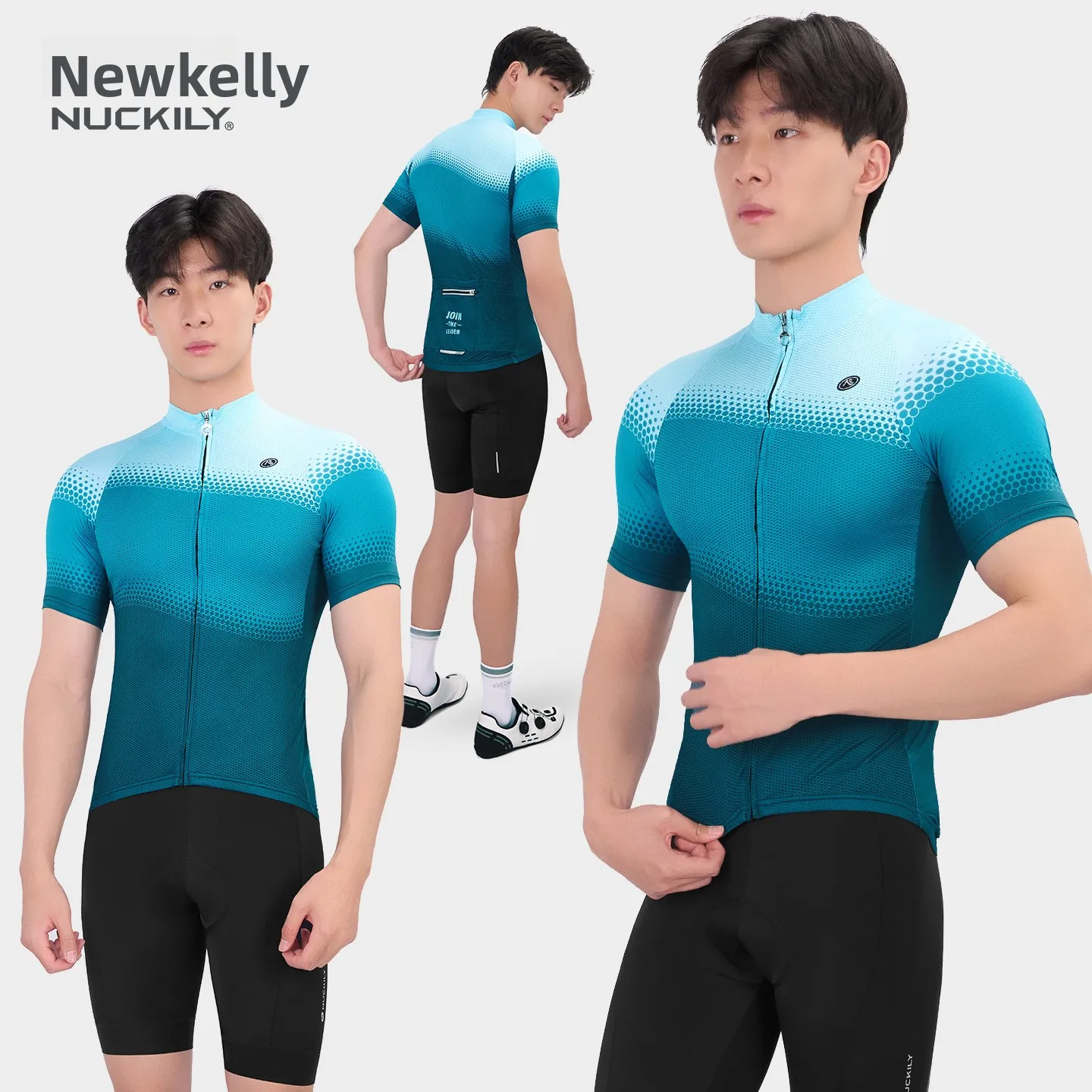 Nuckily Men's Short Sleeve Cycling Jersey Gradient Blue Breathable Quick Dry Lightweight Bike Shirt with SBS Zipper Reflective S
Nuckily Men's Short Sleeve Cycling Jersey Gradient Blue Breathable Quick Dry Lightweight Bike Shirt with SBS Zipper Reflective S