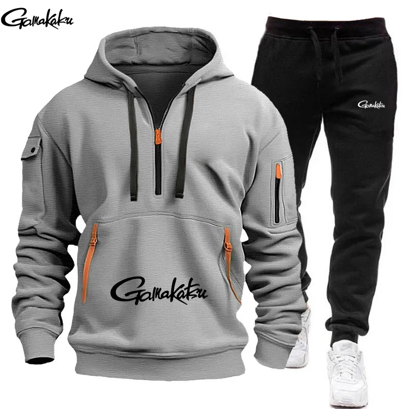Gamakatsu Spring and Autumn Men's Fishing Suit Fitness Sports Hoodie Set New Multi Pocket Hoodie Sports Cycling Two Piece Set
Gamakatsu Spring and Autumn Men's Fishing Suit Fitness Sports Hoodie Set New Multi Pocket Hoodie Sports Cycling Two Piece Set
