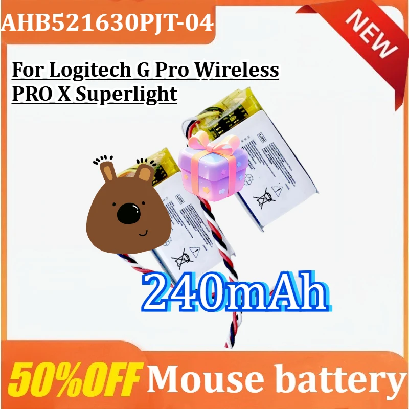 AHB521630PJT-04 240mAh High Quality Replacement Battery 533-000151 (GPW) For Logitech G Pro Wireless PRO X Superlight
AHB521630PJT-04 240mAh High Quality Replacement Battery 533-000151 (GPW) For Logitech G Pro Wireless PRO X Superlight
