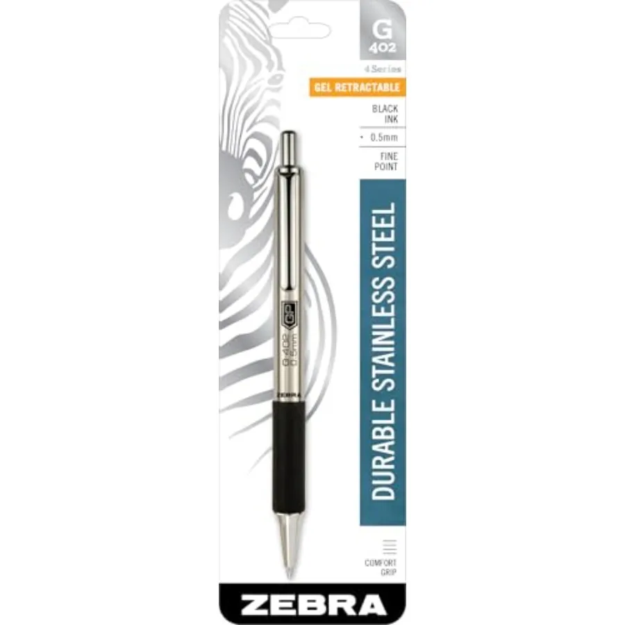 STEEL G-402 Retrctle Gel Pen - 0.5mm Fine Point - Smooth Ink - Rpi ry Ink for No Smers or Smuges - le Stinless Steel Writing Pe
STEEL G-402 Retrctle Gel Pen - 0.5mm Fine Point - Smooth Ink - Rpi ry Ink for No Smers or Smuges - le Stinless Steel Writing Pe