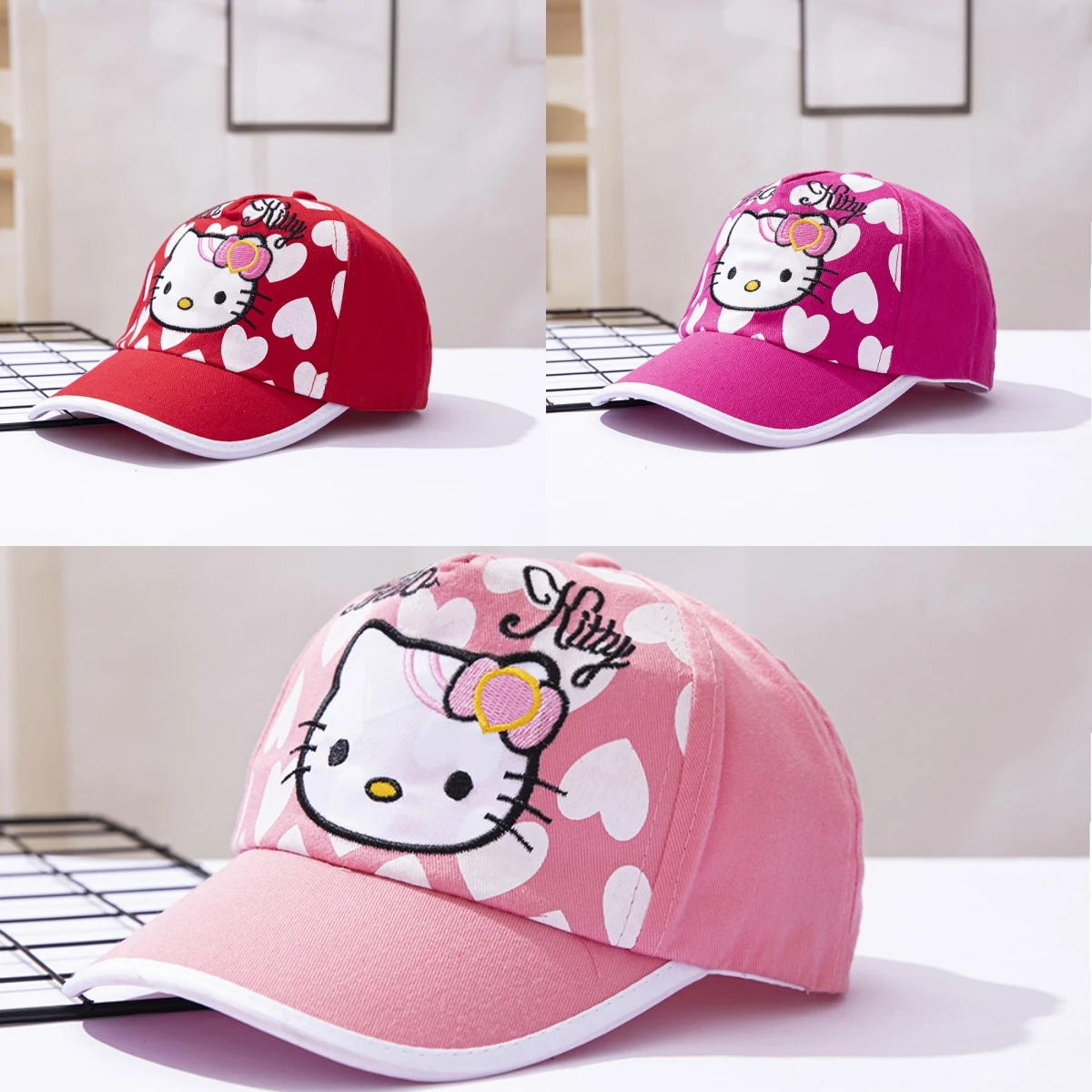 Hello Kittys Summer New Anime 3D Printing Children Baseball Cap for Girl Cute Baby Mesh Sun Caps Disney Princess Girls Hats
Hello Kittys Summer New Anime 3D Printing Children Baseball Cap for Girl Cute Baby Mesh Sun Caps Disney Princess Girls Hats