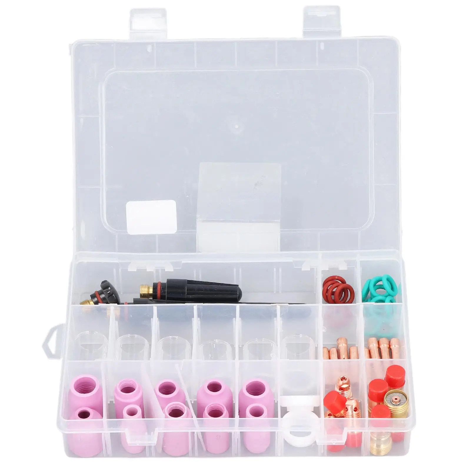 TIG Welding Torch Accessories Kit 55Pcs Replacement Gasket Set for wp 17 for wp 18 for wp 26 Flamethrower Tools
TIG Welding Torch Accessories Kit 55Pcs Replacement Gasket Set for wp 17 for wp 18 for wp 26 Flamethrower Tools