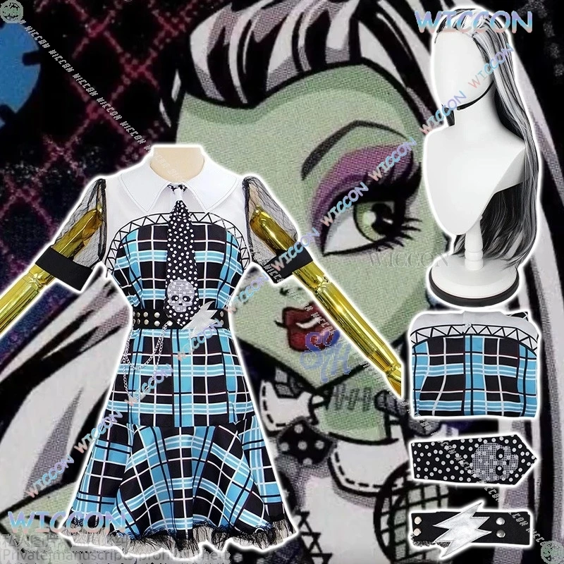 Youkoo аниме горячие девушки школьный косплей костюм Франки Stennn темно-сладкий крутой синий черный череп мини-платье Лолита Хэллоуин 
Youkoo аниме горячие девушки школьный косплей костюм Франки Stennn темно-сладкий крутой синий черный череп мини-платье Лолита Хэллоуин