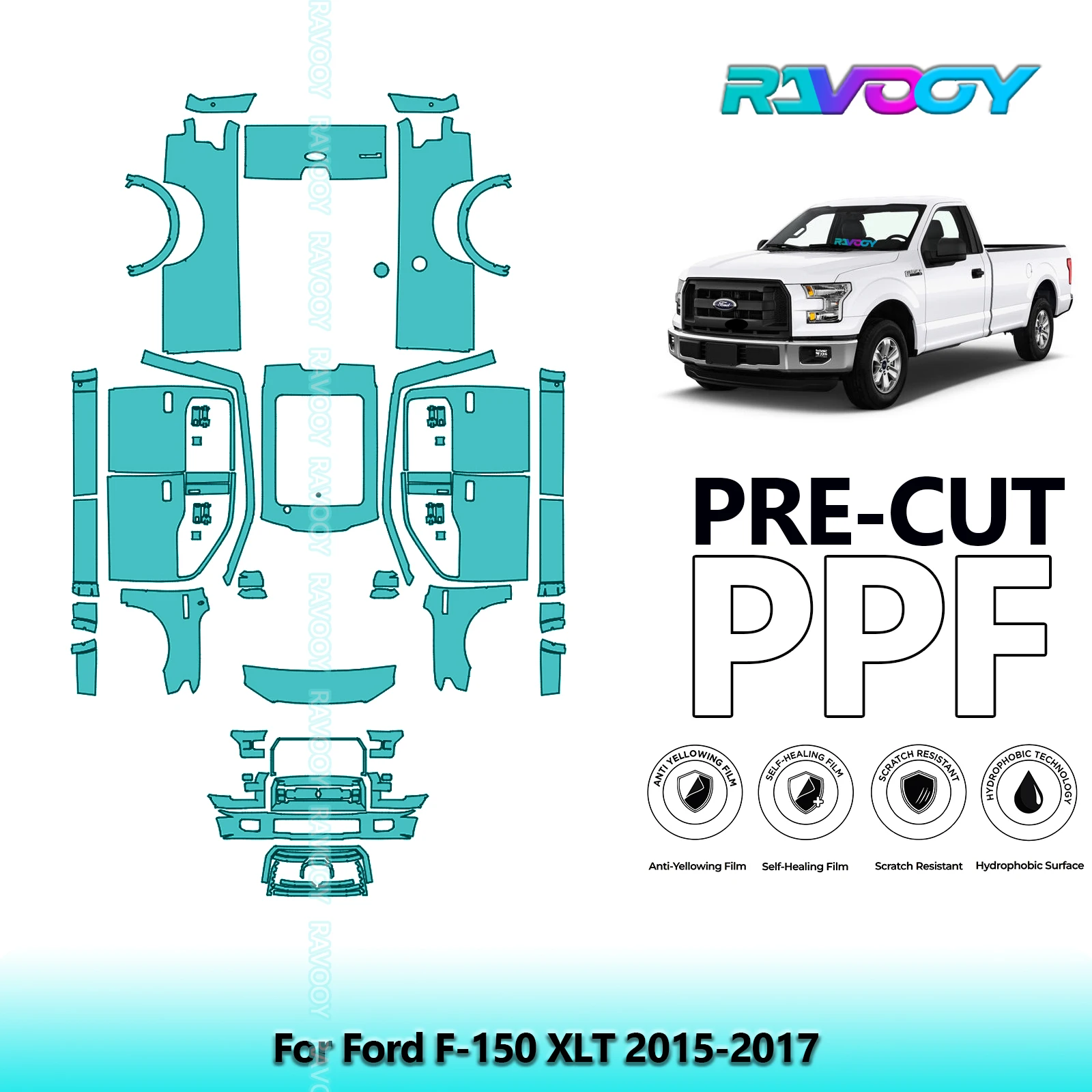 Car Full Vehicle For Ford F-150 XLT 2015-2017 8.5Mil Paint Protection PPF Clear Bra Kit
Car Full Vehicle For Ford F-150 XLT 2015-2017 8.5Mil Paint Protection PPF Clear Bra Kit