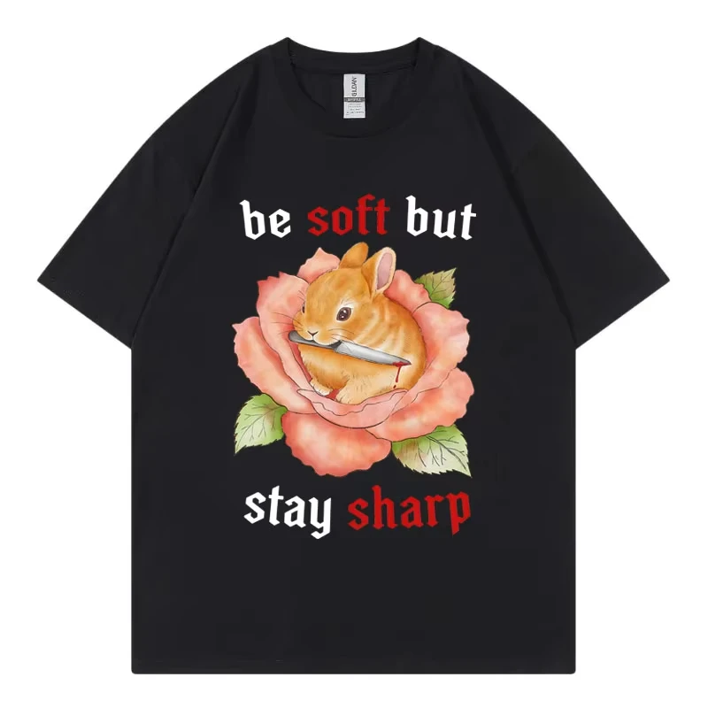 Забавные футболки Be Soft But Stay Sharp Rabbit Meme с графическим рисунком Harajuku Y2k, футболки с короткими рукавами, модная футболка высокого качества унисекс
Забавные футболки Be Soft But Stay Sharp Rabbit Meme с графическим рисунком Harajuku Y2k, футболки с короткими рукавами, модная футболка высокого качества унисекс